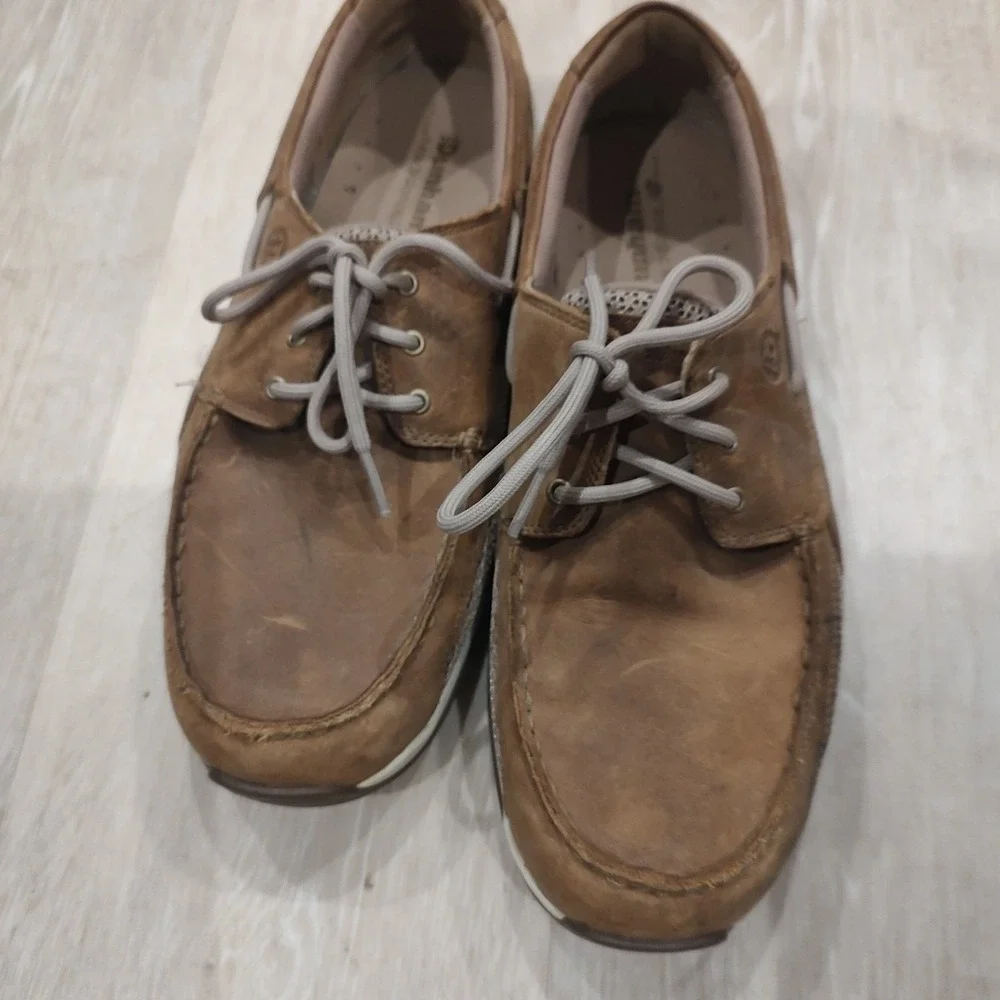 New Balance Dunham Captain‎ Loafer Boat Shoes Mens Sz 10 4E Deck Leather Wide